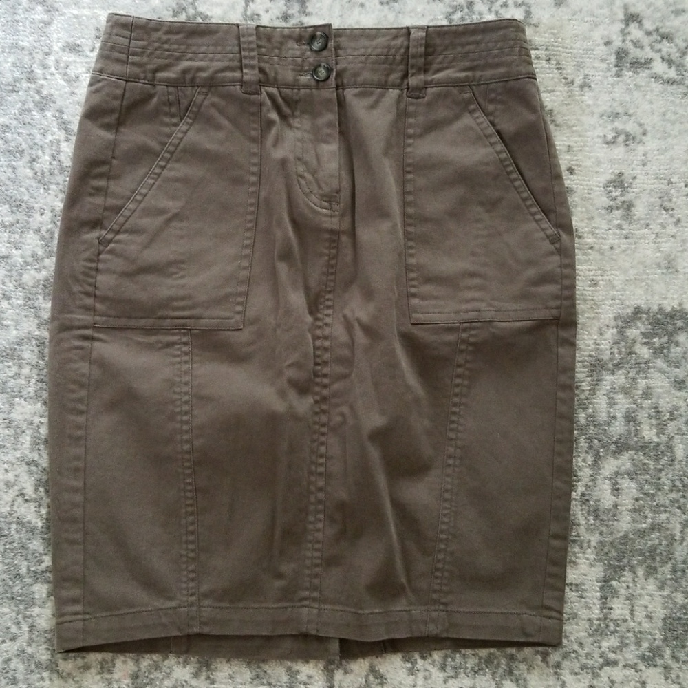 Ann Taylor Loft Olive Green Pencil Skirt Size 0P